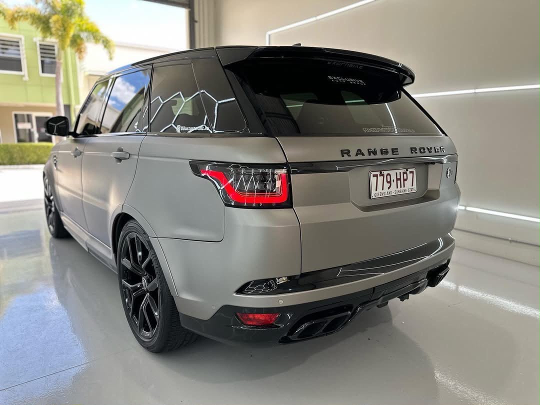 Matte paint protection film on a Range Rover Sport